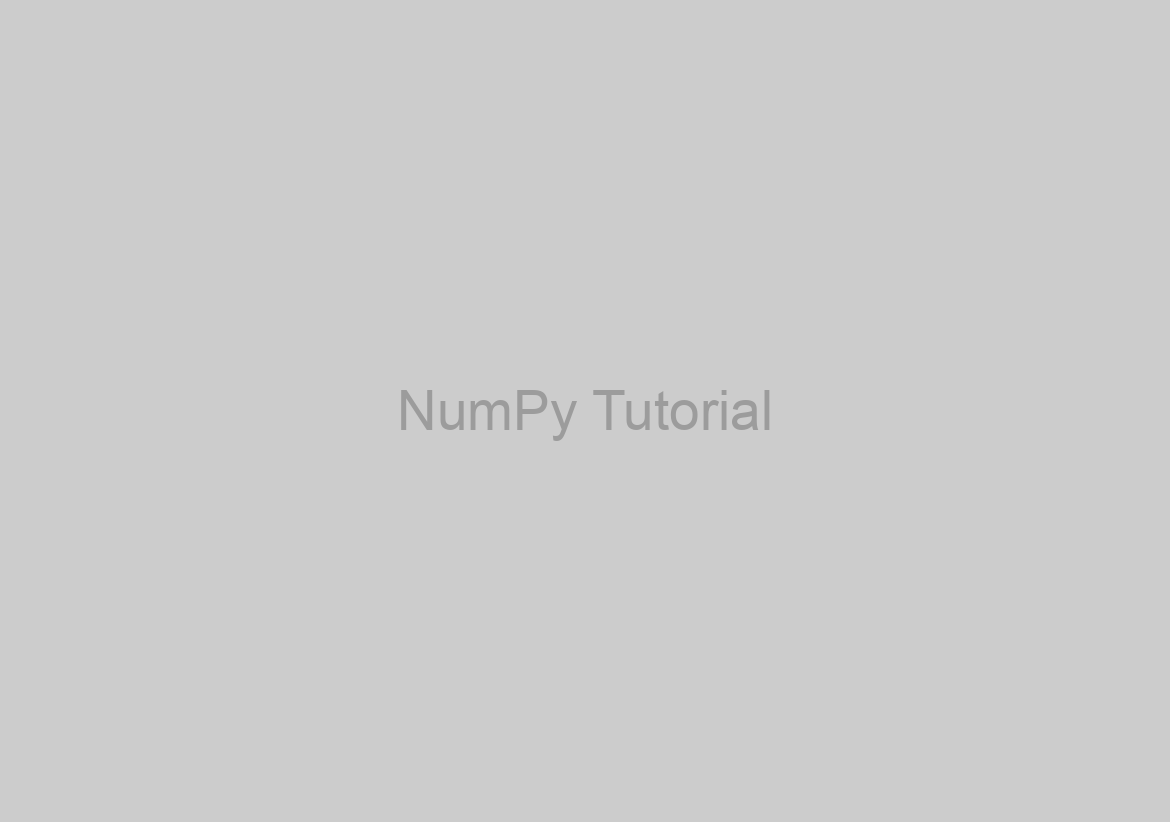 NumPy Tutorial